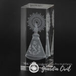 CUBO CRISTAL LOGO 3D VIRGEN DEL PILAR