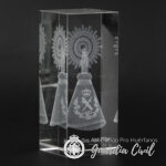 CUBO CRISTAL LOGO 3D VIRGEN DEL PILAR - Imagen 2