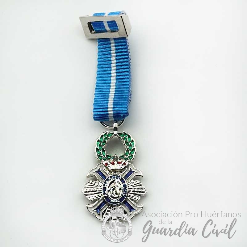 01 MEDALLA MINIATURA MERITO CIVIL PLATA - Imagen 1