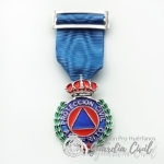 MEDALLA PROTECCION CIVIL DISTINTIVO AZUL, PLATA.
