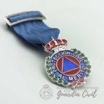 MEDALLA PROTECCION CIVIL DISTINTIVO AZUL, PLATA. - Imagen 2