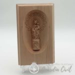 METOPA VIRGEN  DEL PILAR . TALLA DE MADERA MACIZA A MEDIO RELIEVE CON TERMINACION ARTESANAL - Imagen 2