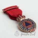 MEDALLA PROTECCIÓN CIVIL  DISTINTIVO ROJO,  BRONCE. - Imagen 2