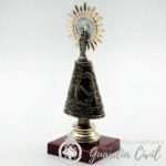 VIRGEN DEL PILAR CON MANTO OVALADO METÁLICO DE RESINA - Imagen 3