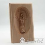 METOPA VIRGEN  DEL PILAR . TALLA DE MADERA MACIZA A MEDIO RELIEVE CON TERMINACION ARTESANAL