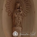 METOPA VIRGEN  DEL PILAR . TALLA DE MADERA MACIZA A MEDIO RELIEVE CON TERMINACION ARTESANAL - Imagen 3