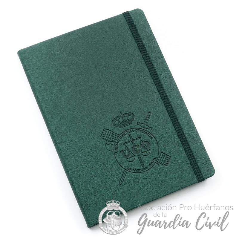 12 Cuaderno Clásico con Hojas Lisas, Tapa Dura ,tamaño A-5 C/escudo en seco LOGO UCO - Imagen 1