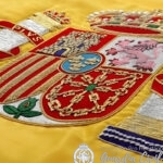 BANDERA ESPAÑA DESPACHO 150X100. BORDADA A  MANO.