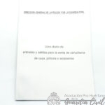 I-37 Libro diario de entradas y salidas para la venta de cartuchería de caza, pólvora y accesorios