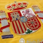 BANDERA ESPAÑA DESPACHO 150X100. BORDADA A  MANO. - Imagen 3