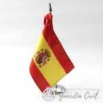 BANDERA ESPAÑA CMASTIL SOBREMESA 14X22 CM ESTAMPADA