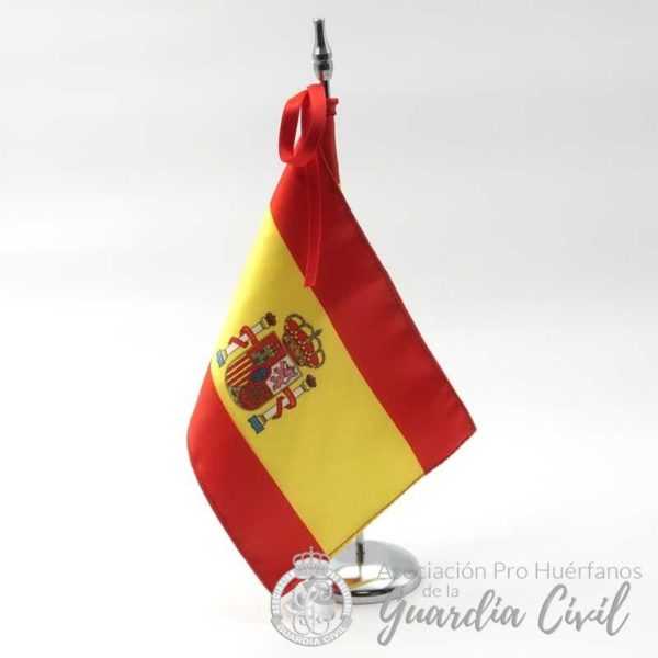 BANDERA ESPAÑA CMASTIL SOBREMESA 14X22 CM ESTAMPADA