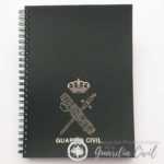 CUADERNO ESPIRAL A-5 POLIPIEL C ESC DORADO