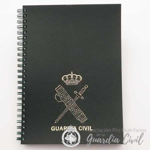 CUADERNO ESPIRAL A-5 POLIPIEL C ESC DORADO