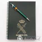 CUADERNO ESPIRAL A-5 POLIPIEL C ESC DORADO