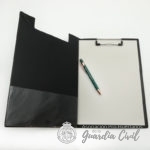 CARPETA PVC CON  PINZA Y TAPA Y SOLAPA INTERIOR . LOGO H.L - Imagen 2