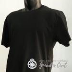 CAMISETA 100 POLIESTER DE 135 GR COLOR NEGRO MANGA CORTA LOGO GC Y BANDERA