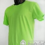 CAMISETA 100 POLIESTER DE 135 GR COLOR VERDE MANGA CORTA LOGO GC Y BANDERA