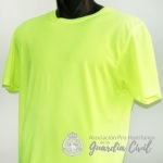 CAMISETA 100 POLIESTER DE 135 GR COLOR FLUORMANGA CORTA LOGO GC Y BANDERA