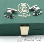 GEMELOS PLATA C/ FORMA DE TRICORNIO