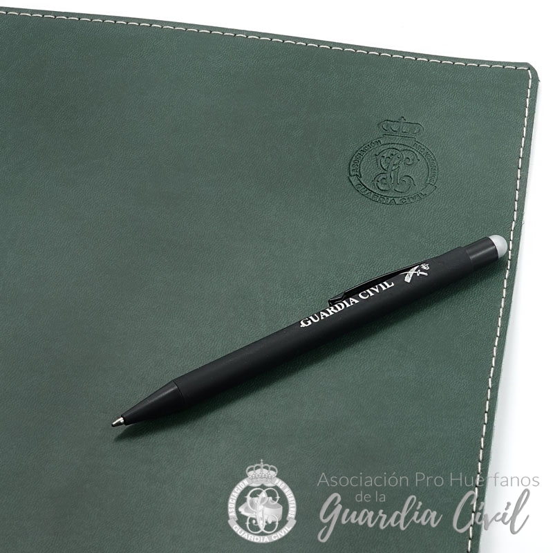 DSC00102 VADE DE MESA C/ESCUDO SECO PERSONALIZADO IMATACION POLIPIEL VERDE DE 40 X 53 - Imagen 1