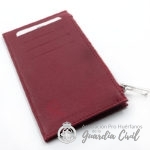 CARTERA CON MONEDERO, BILLETERA Y TARJETERO . MEDIDAS 14X8 CMS COLOR BURDEOS - Imagen 6