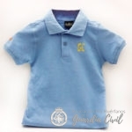 POLO INFANTIL  LISO AZUL CLARO GC