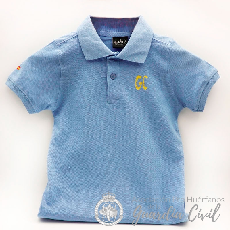 DSC00368 POLO INFANTIL LISO AZUL CLARO GC - Imagen 1