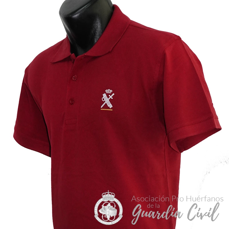 DSC00376 POLO COLOR GRANATE TALLA L, CON LOGO HL. - Imagen 1