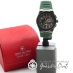RELOJ SONARAN CHRONO  ESFERA NEGRA Y CORREA CAUCHO VERDE - Imagen 3