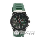 RELOJ SONARAN CHRONO  ESFERA NEGRA Y CORREA CAUCHO VERDE - Imagen 4