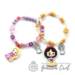 Pulsera Infantil Virgen del Pilar color amarillo - Imagen 2