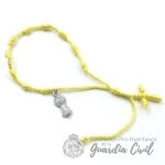 Pulsera  textil en color amarillo