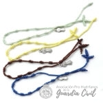 Pulsera  textil en color amarillo - Imagen 2