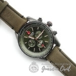 RELOJ AFTERBURN CHRONO CORREA EN PIEL VERDE Y ESFERA VERDE - Imagen 5