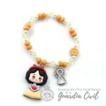 Pulsera Infantil Virgen del Pilar color amarillo