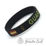 PULSERA CAUCHO NEGRO G. CIVIL -ESPAÑA - NIÑO