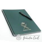CUADERNO TAPAS PLASTICO DIN A-4 ESC/ DORADO ESPIRAL/IZQ. - Imagen 2