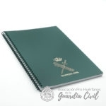 CUADERNO TAPAS PLASTICO DIN A-4 ESC/ DORADO ESPIRAL/IZQ.