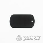 MEDALLA MILITAR NEGRO 30X50 CON GRABACION