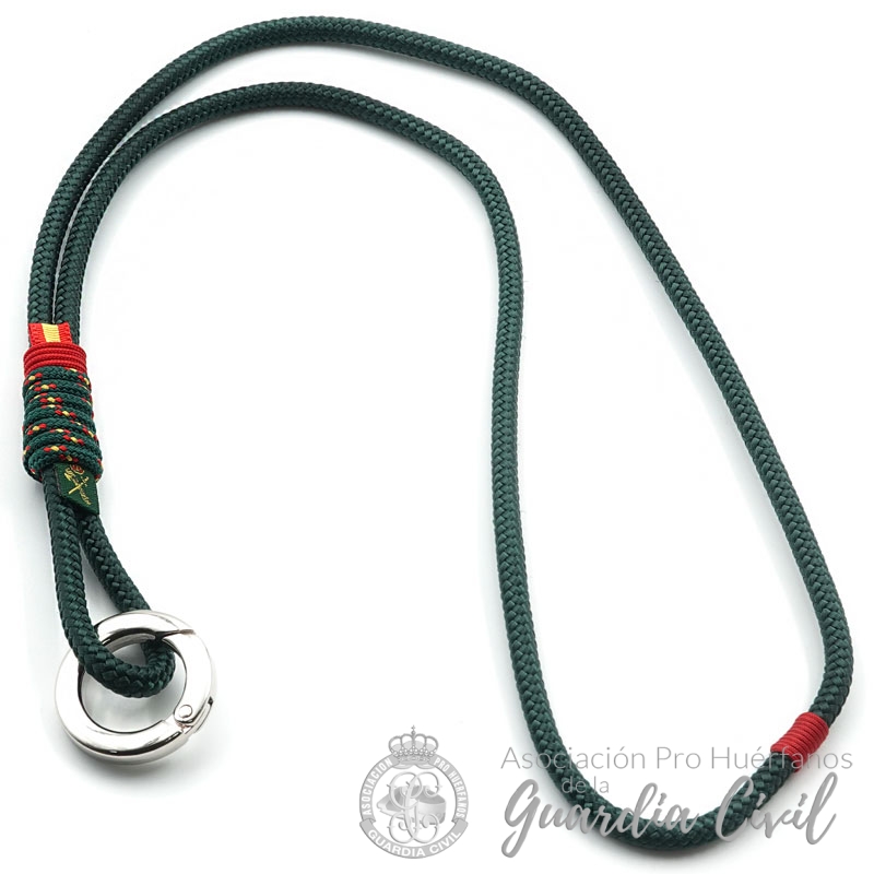 DSC01427 PORTA LLAVES / LANYARD VERDE BOTELLA CON ROJO Y VERDE - Imagen 1