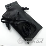 BOLSO TIPO SACO EN PIEL  PARA MÓVIL COLOR NEGRO