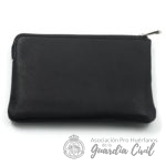 CARTERA CON MONEDERO, BILLETERA , TARJETERO  Y MOSQUETÓN LLAVES. MEDIDAS 16X11 CMS.  COLOR NEGRO