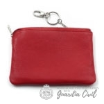 CARTERA CON MONEDERO, BILLETERA , TARJETERO  Y MOSQUETÓN LLAVES. MEDIDAS 16X11 CMS.  COLOR ROJO