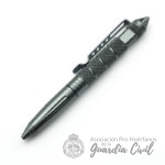 BOLÍGRAFO TÁCTICO CON PUNTA ROMPEVIDRIO  GRIS , 14 CM