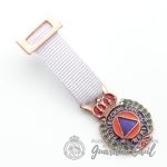 MEDALLA MINIATURA  PROTECCIÓN CIVIL BRONCE.- DISTINTIVO BLANCO.- - Imagen 2