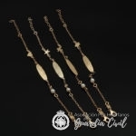 PULSERA ESCLAVA INFANTIL  DORADO-PLATEADO CON GRABACION NOMBRE - Imagen 4