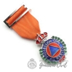 MEDALLA PROTECCION CIVIL  PLATA  DISTINTIVO  NARANJA - Imagen 2