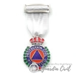 MEDALLA PROTECCION CIVIL  PLATA  DISTINTIVO  BLANCO