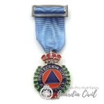 MEDALLA PROTECCION CIVIL  ORO DISTINTIVO AZUL
